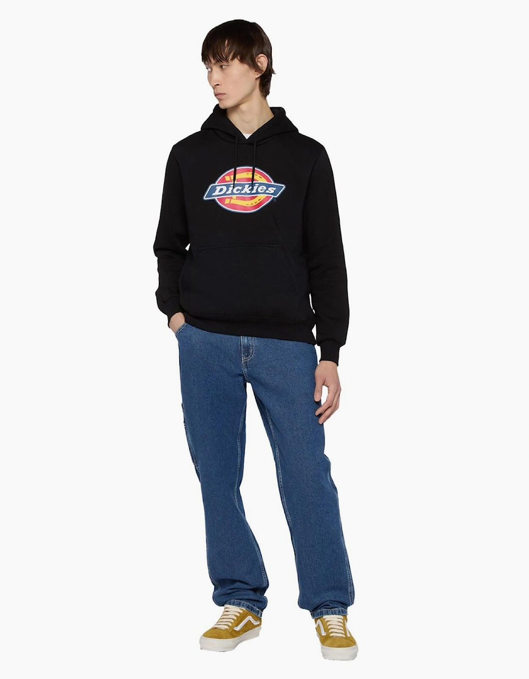Dickies Icon Logo Hoodie Mens (Slim Fit) Black