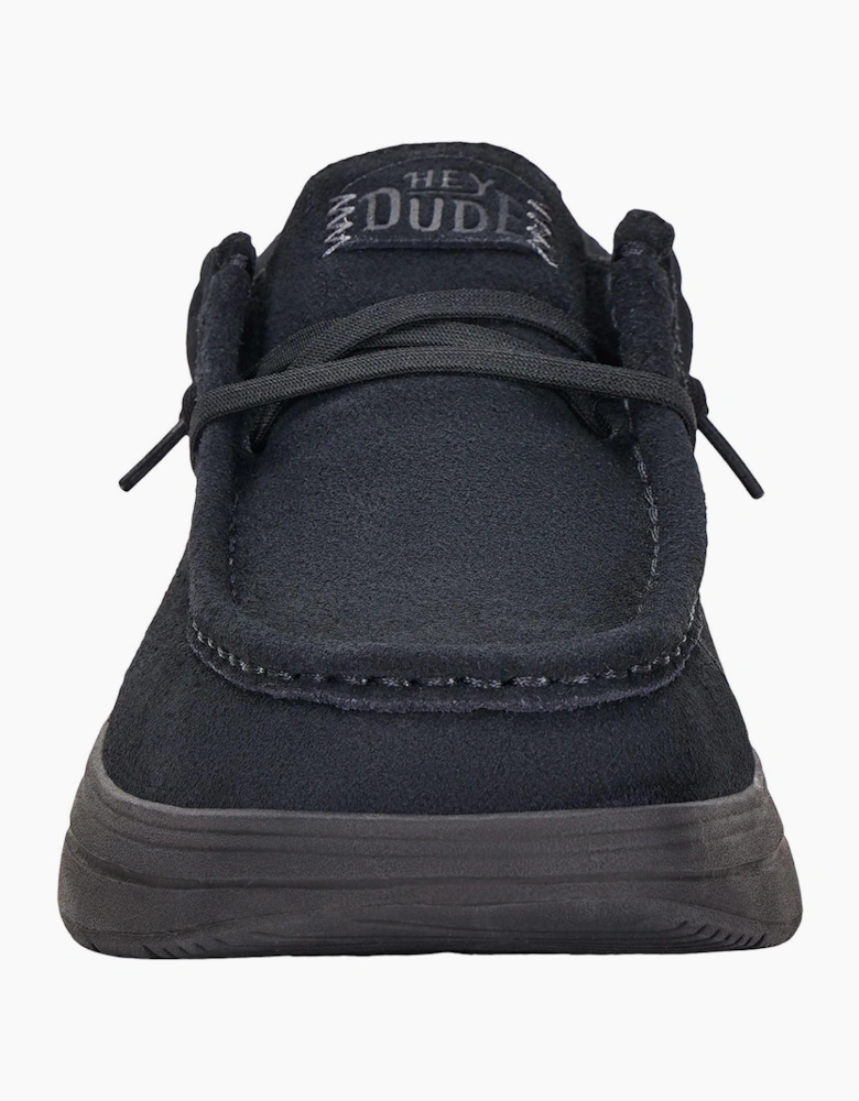 Hey Dude Wally Suede Shoes Black