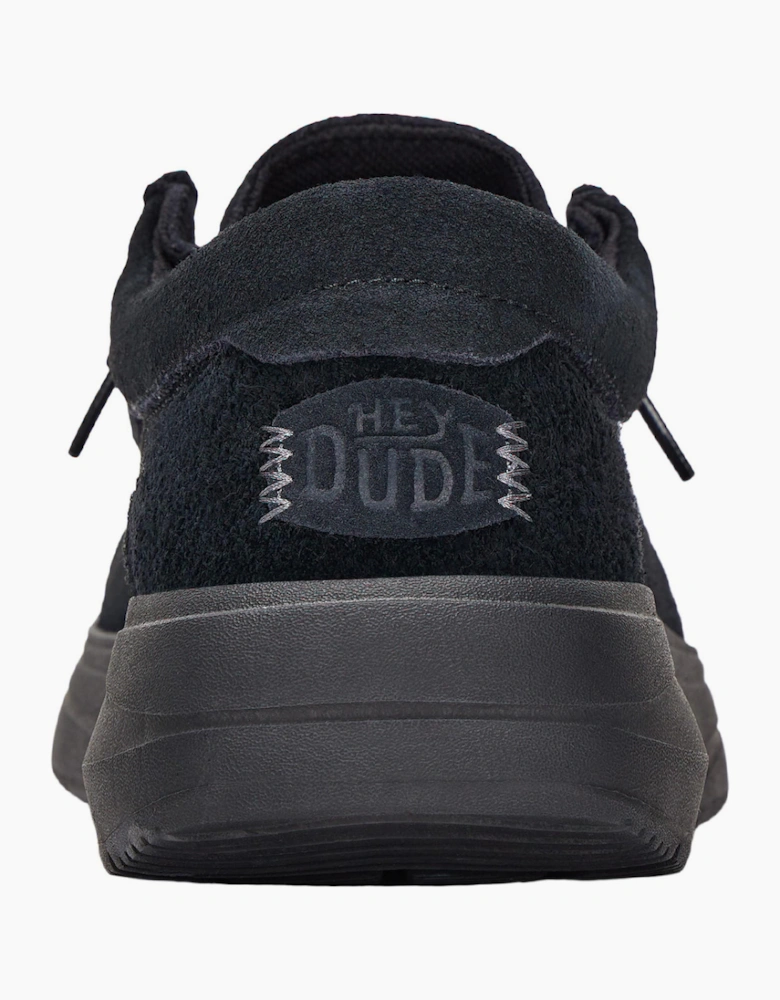 Hey Dude Wally Suede Shoes Black