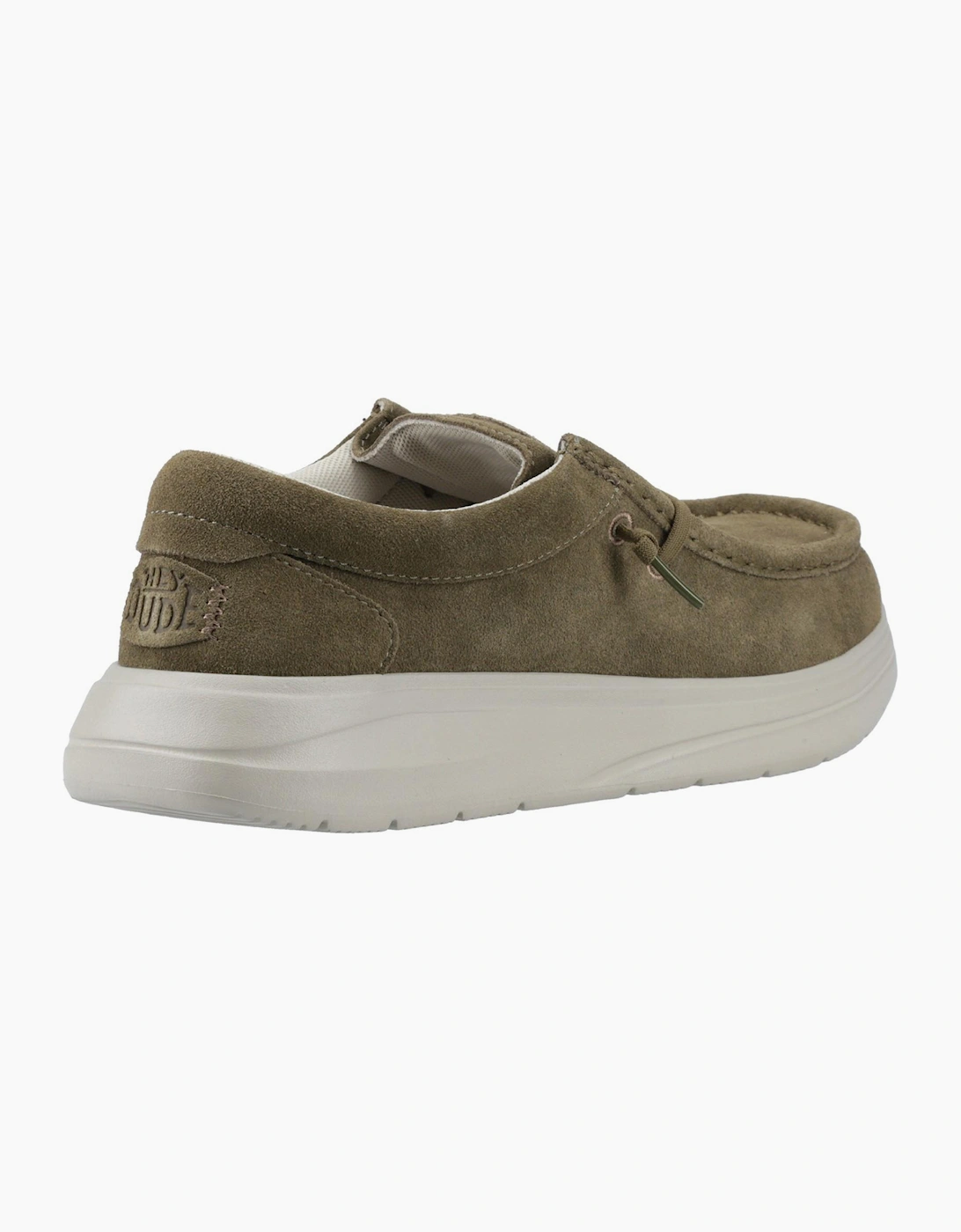 Hey Dude Wally Suede Shoes Dark Olive/Stone Grey