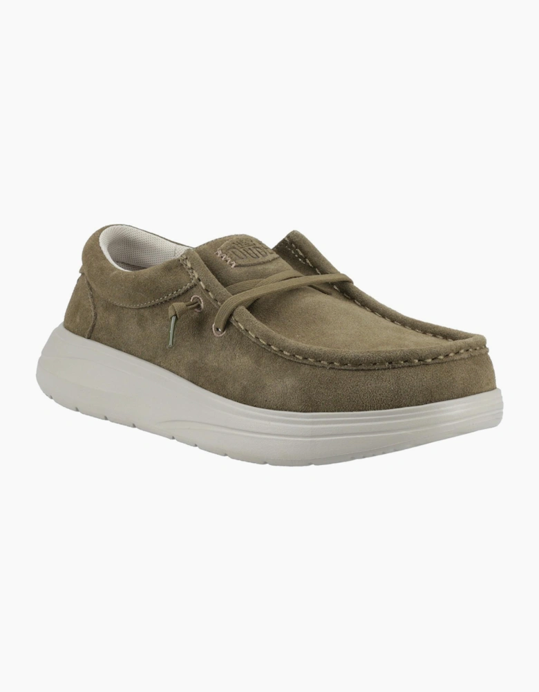 Hey Dude Wally Suede Shoes Dark Olive/Stone Grey