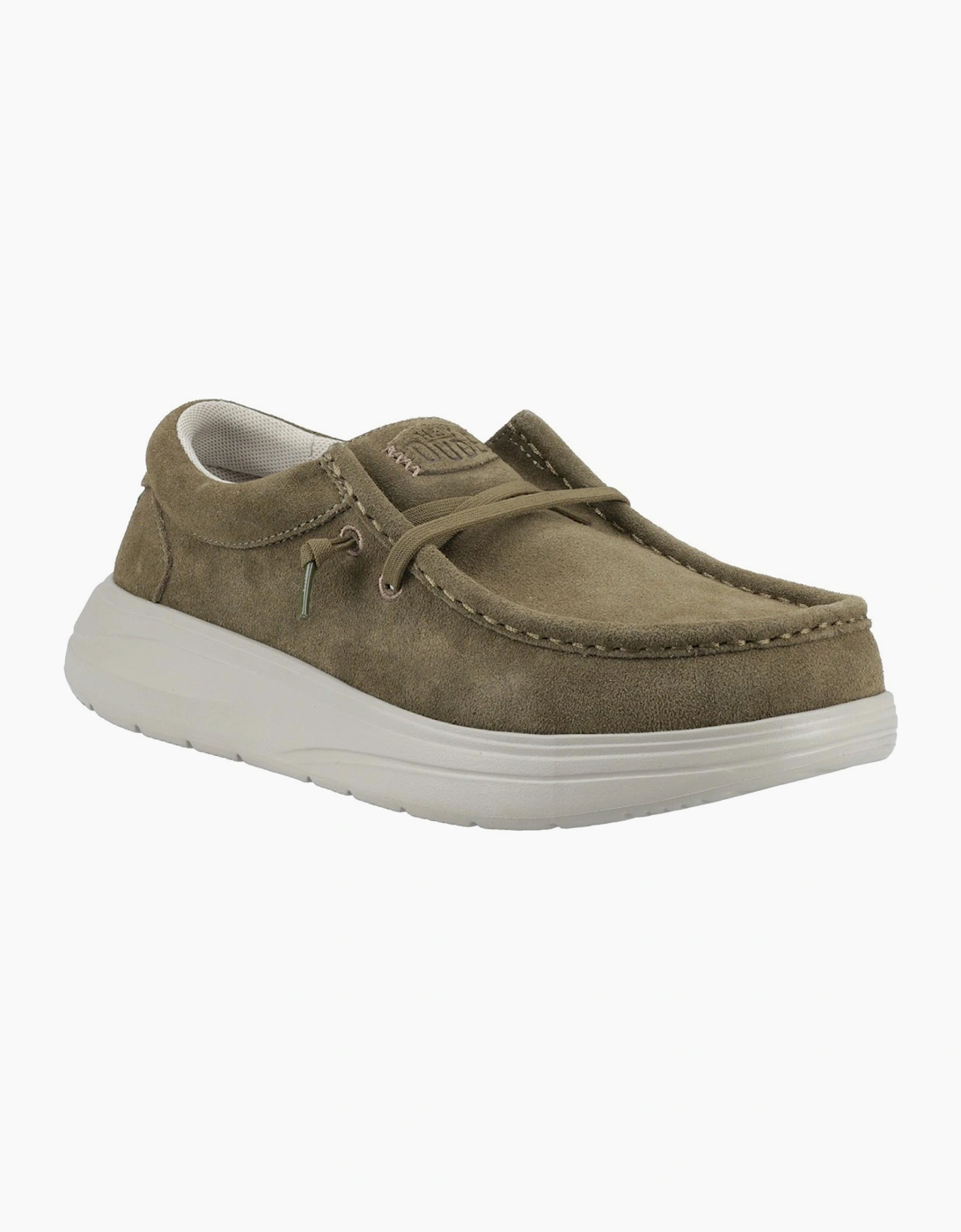 Hey Dude Wally Suede Shoes Dark Olive/Stone Grey