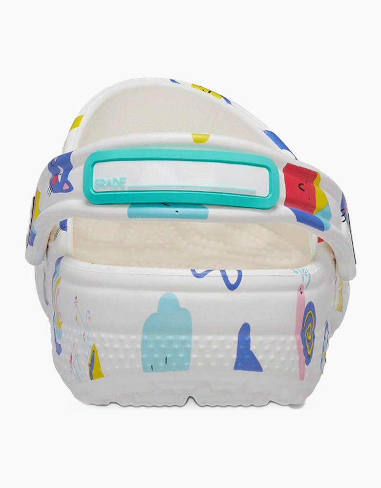 Crocs Classic Graphic Clog Infants White/Multi