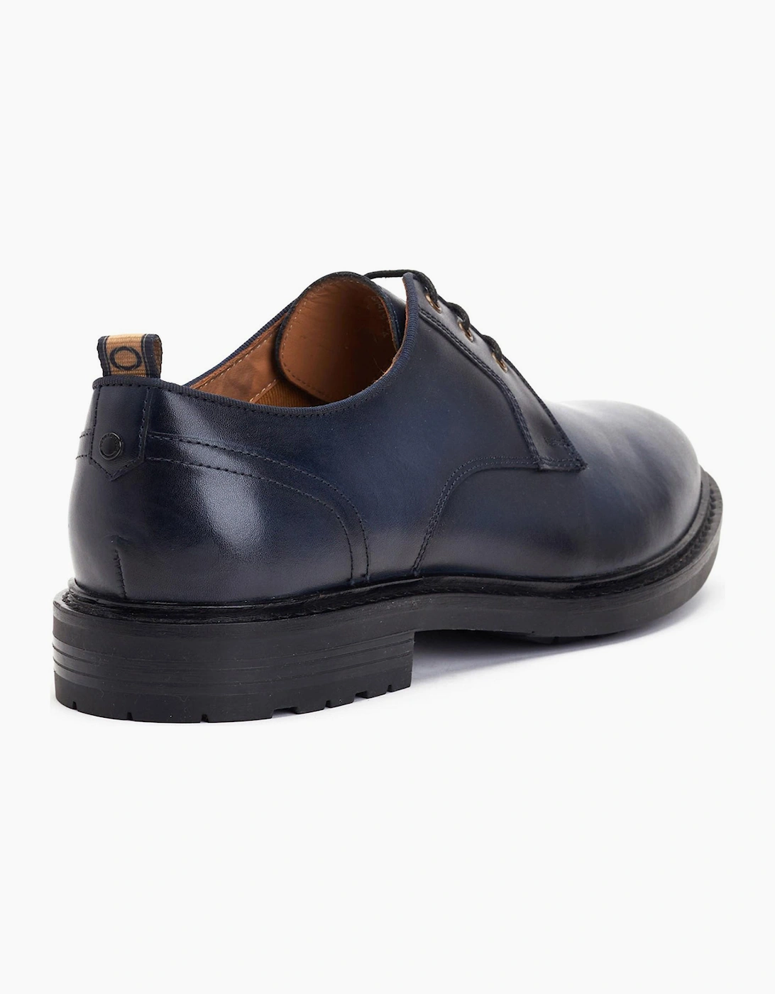 Base London Dime Mens Leather Derby Shoes Navy