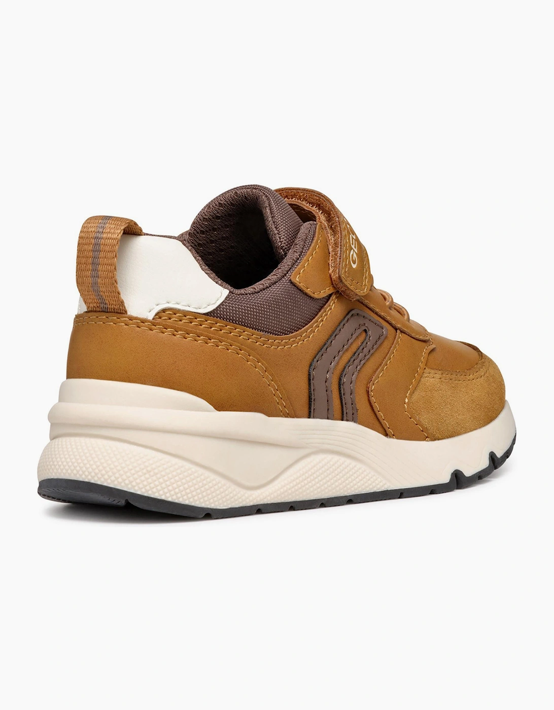 Geox Rooner Boys Trainers Dark Yellow/Coffee