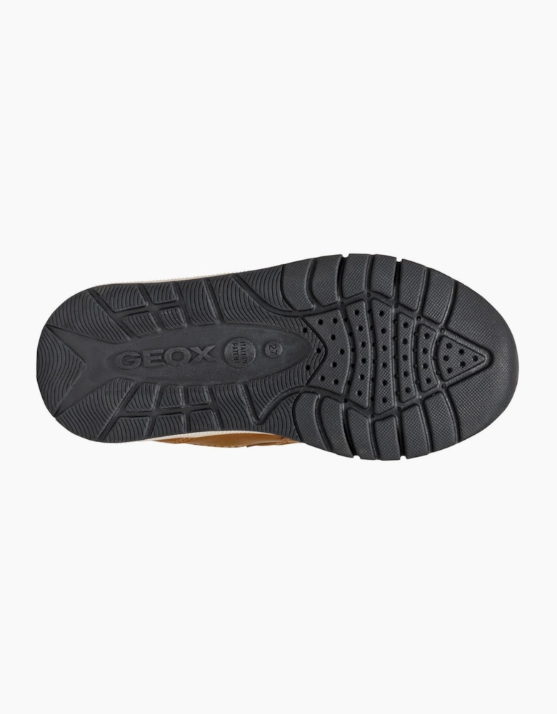 Geox Rooner Boys Trainers Dark Yellow/Coffee