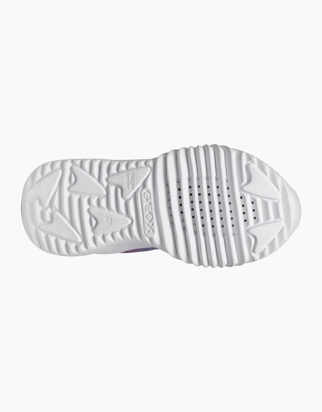 Geox Assister Light-Up Girls Trainers Sky/Multicolour