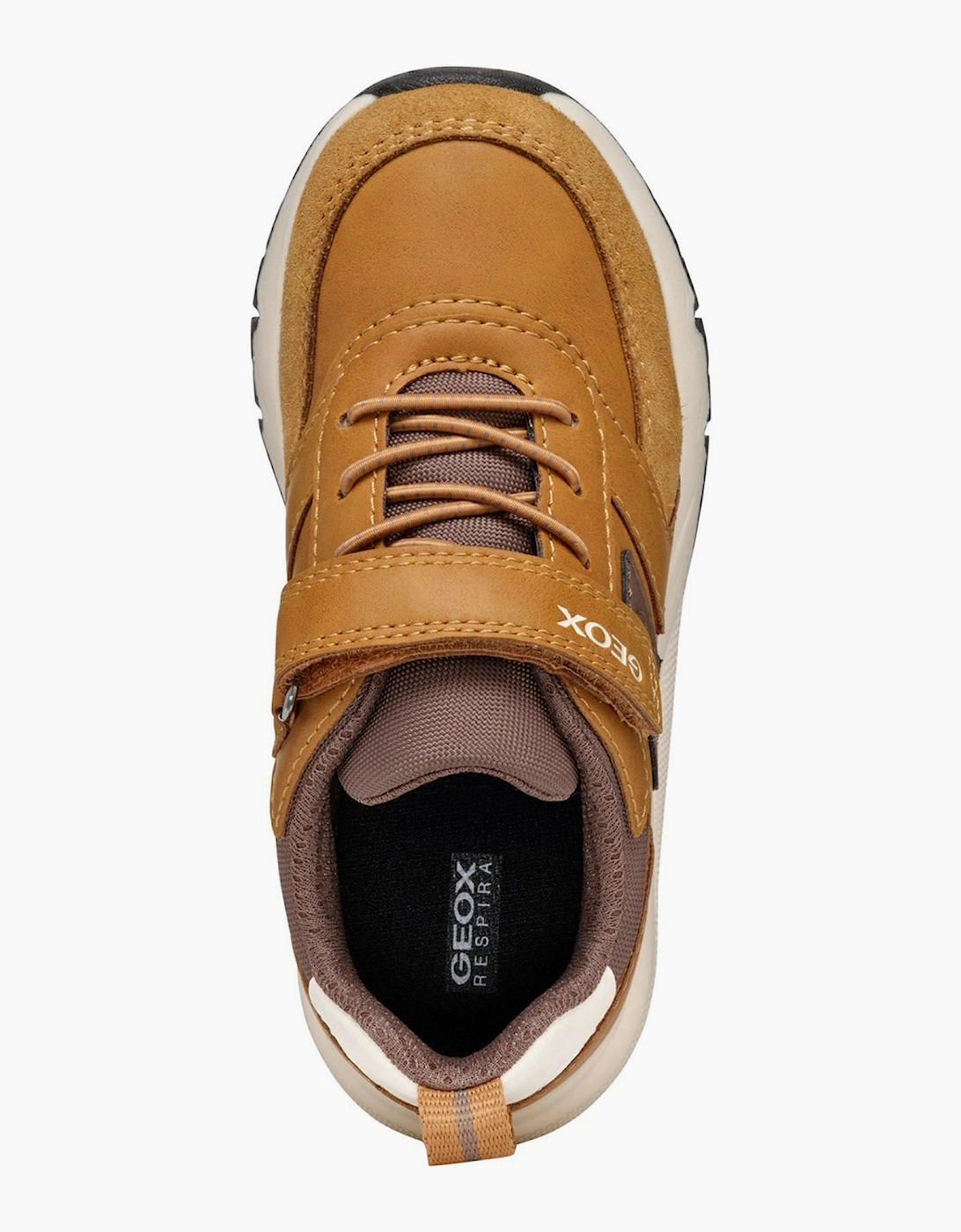 Geox Rooner Junior Trainers Dark Yellow / Coffee
