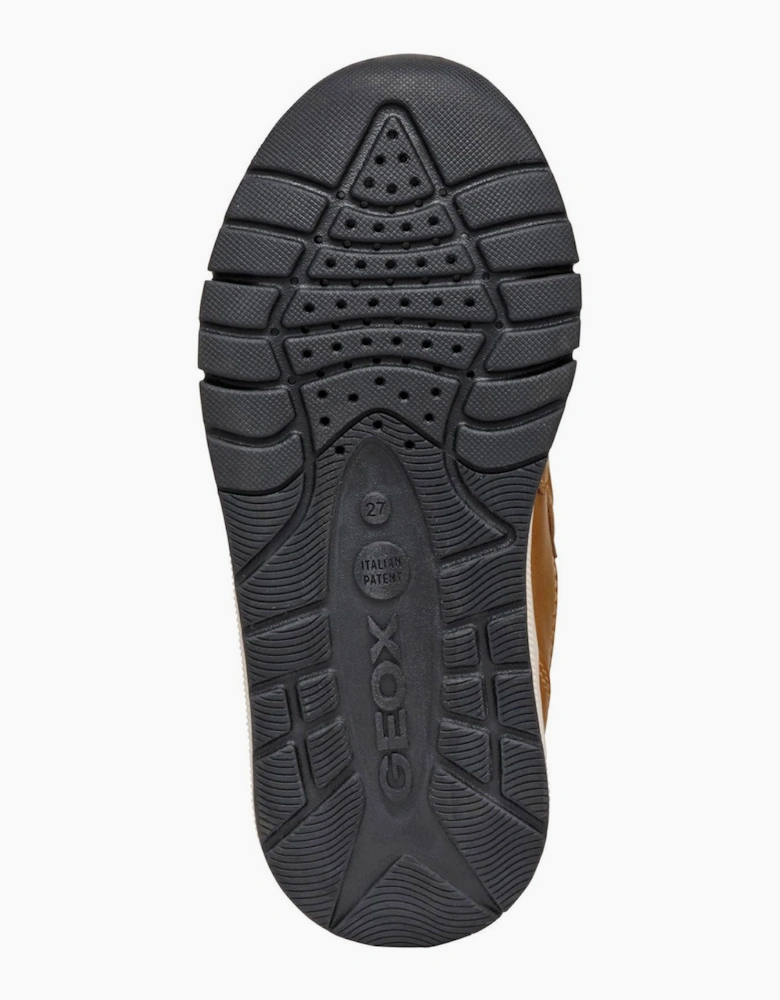 Geox Rooner Junior Trainers Dark Yellow / Coffee