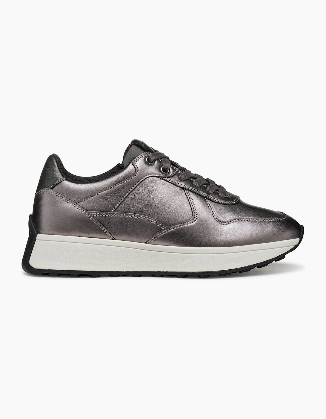 Geox Women's Geox Amabel Metallic Womens Trainers Gun - Black
