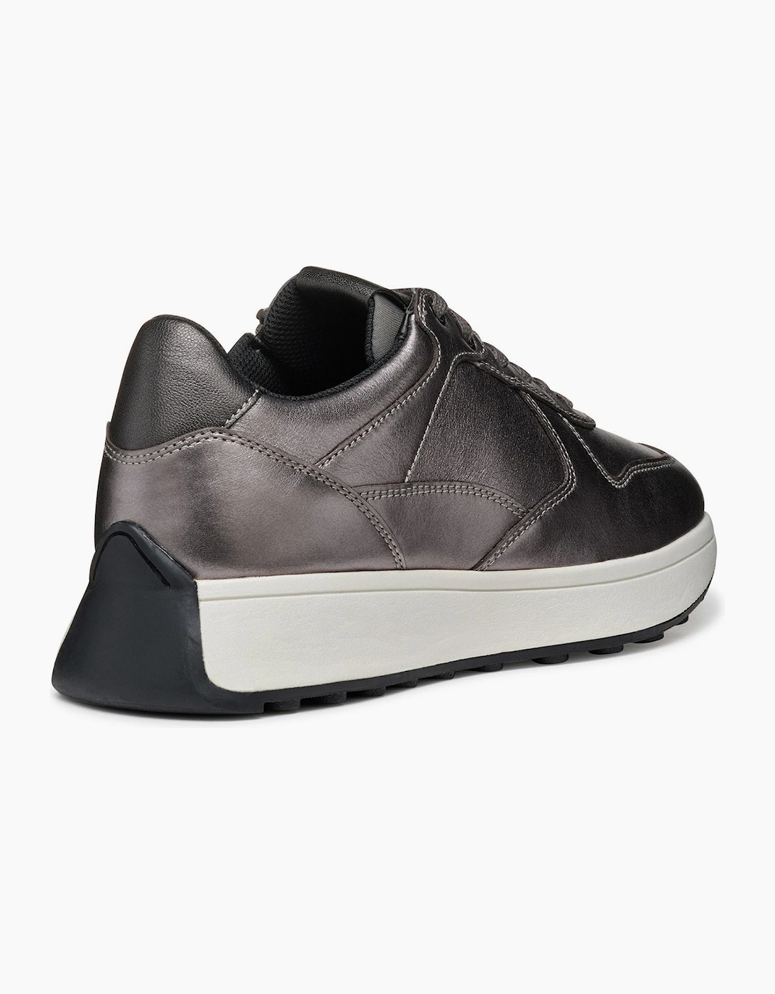 Geox Amabel Metallic Womens Trainers Gun