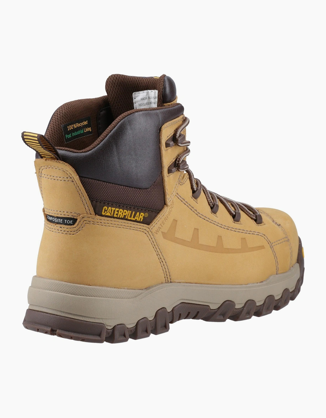 Caterpillar Safety Caterpillar Threshold Rebound Waterproof Safety Boots Mens Honey