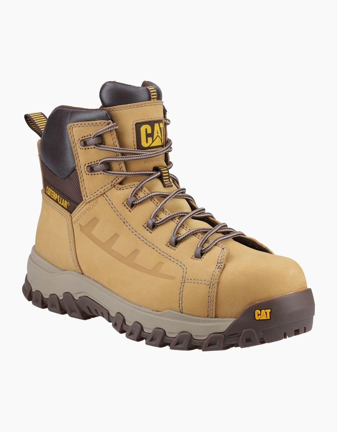 Caterpillar Safety Caterpillar Threshold Rebound Waterproof Safety Boots Mens Honey