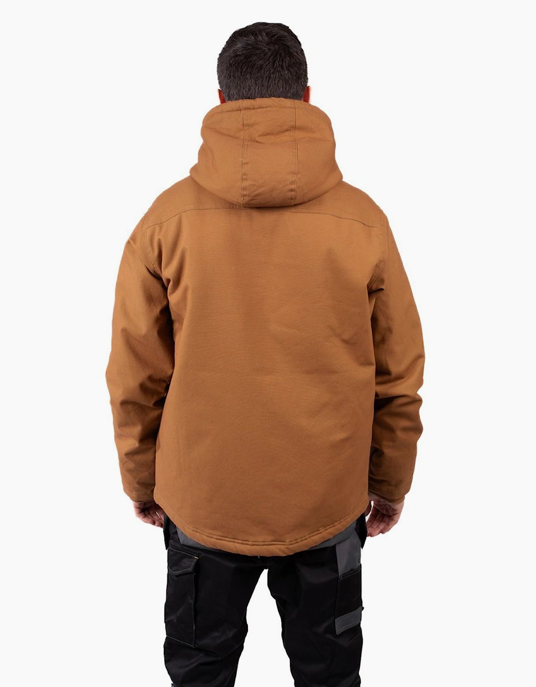 Caterpillar Hooded Sherpa Waterproof Jacket Mens Bronze