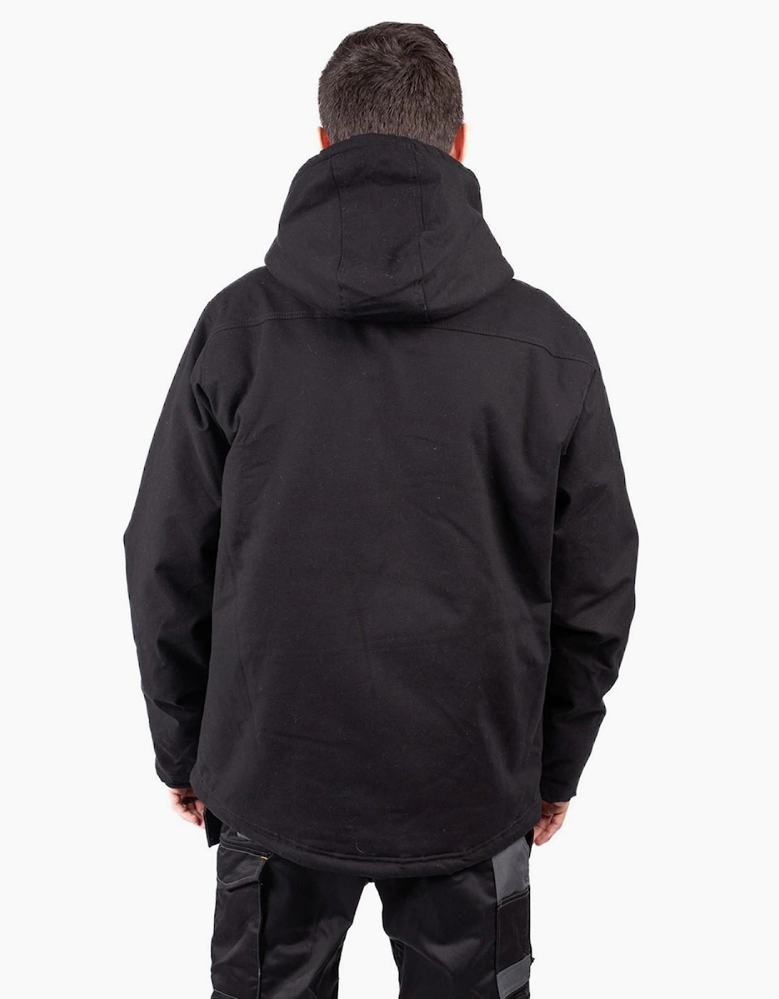 Caterpillar Hooded Sherpa Waterproof Jacket Mens Black