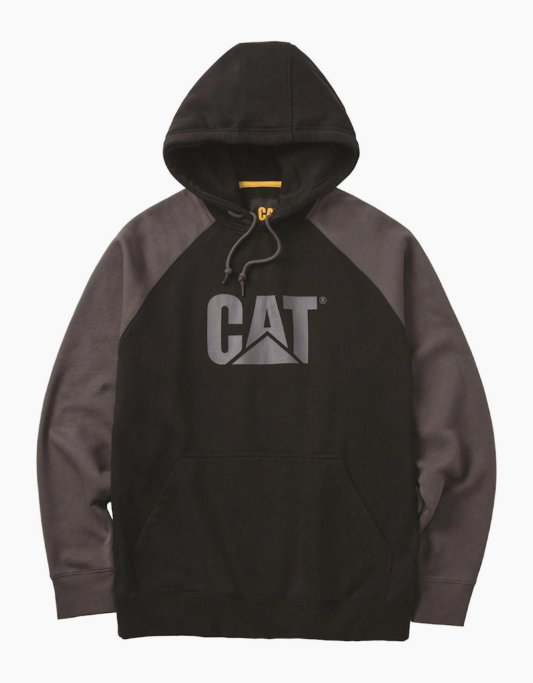 Caterpillar Raglan Hooded Sweatshirt Mens Black/Magnet