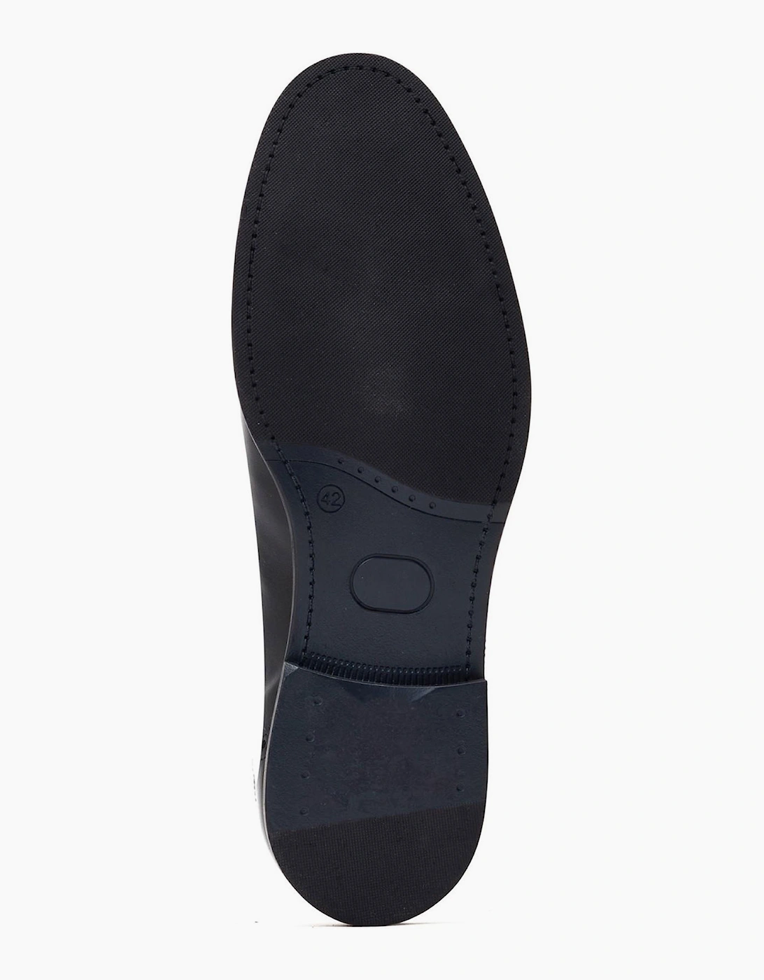 Base London Drake Waxy Mens Leather Shoes Navy