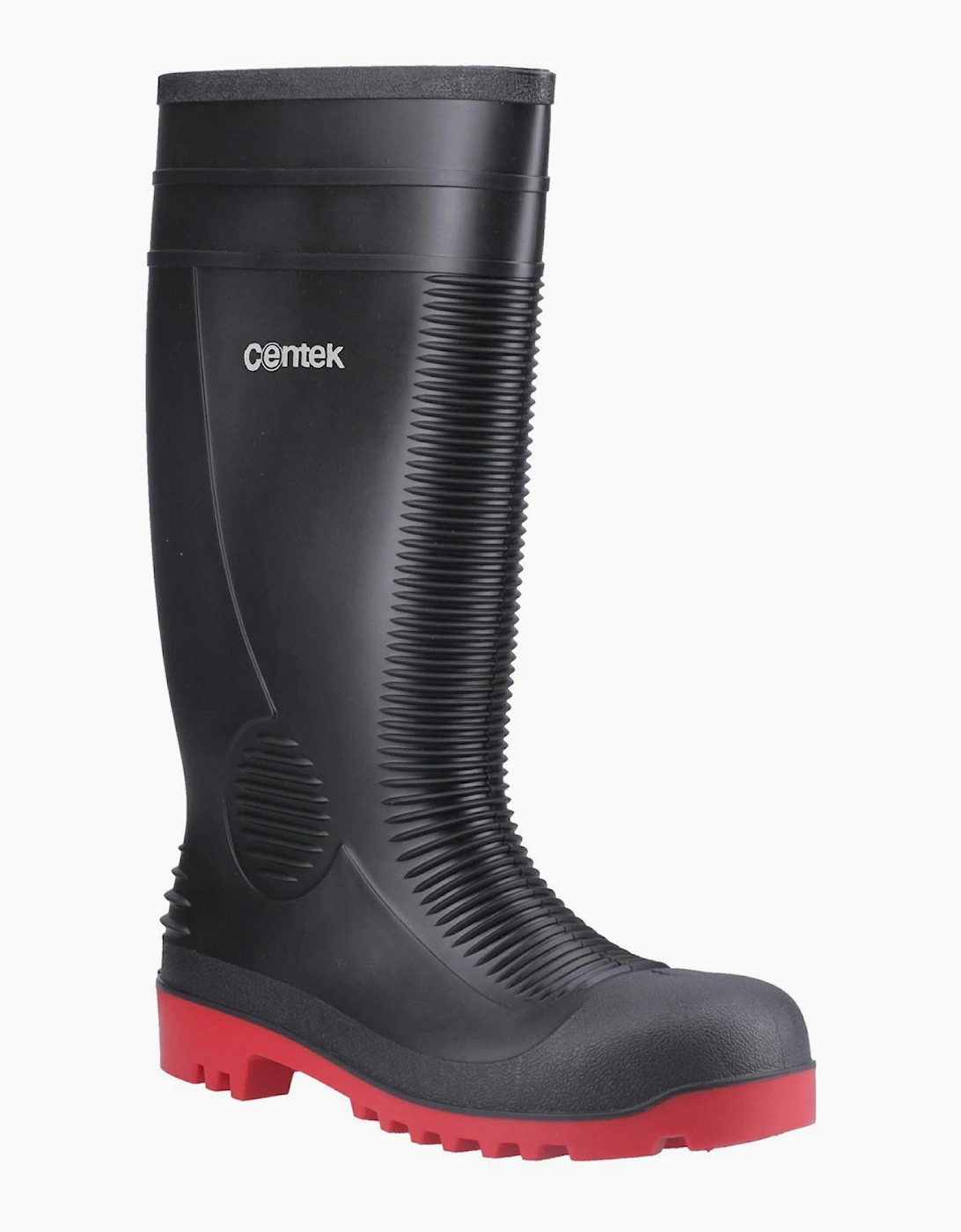 Centek FS340 Unisex Safety Wellington Boots Black/Red
