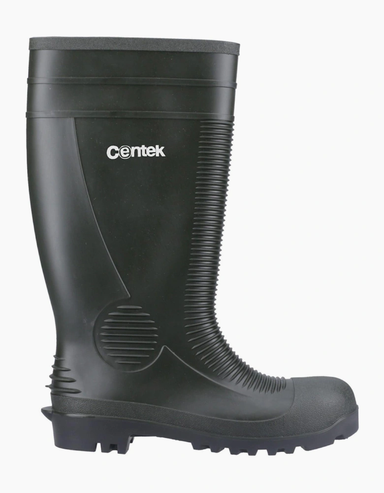 Centek FS340 Unisex Safety Wellington Boots Green/Black
