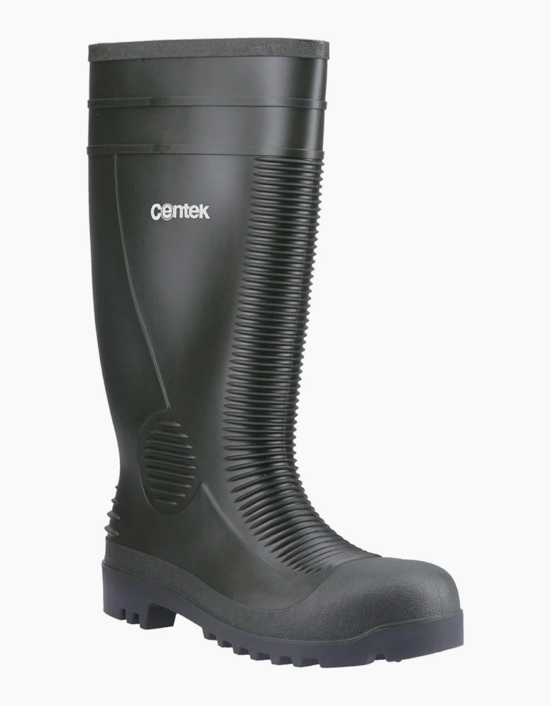 Centek FS340 Unisex Safety Wellington Boots Green/Black