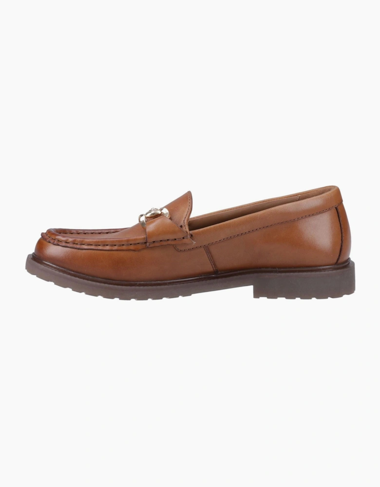 Hush Puppies Verity Womens Leather Loafers Tan