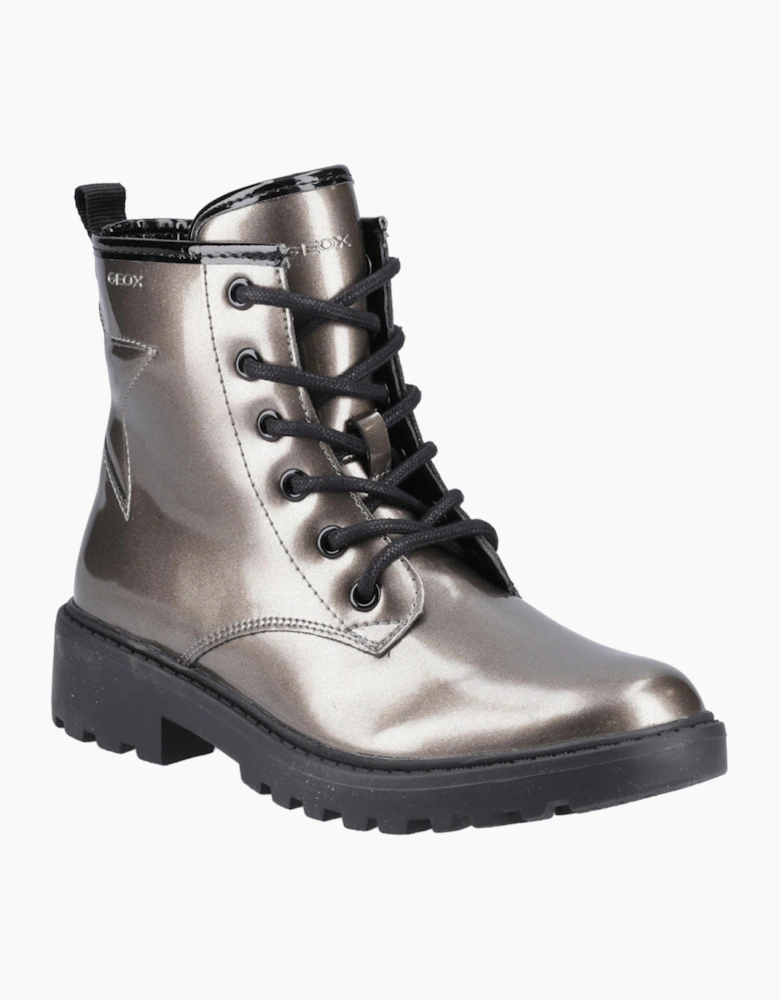 Geox J Casey G Womens Boots Silver
