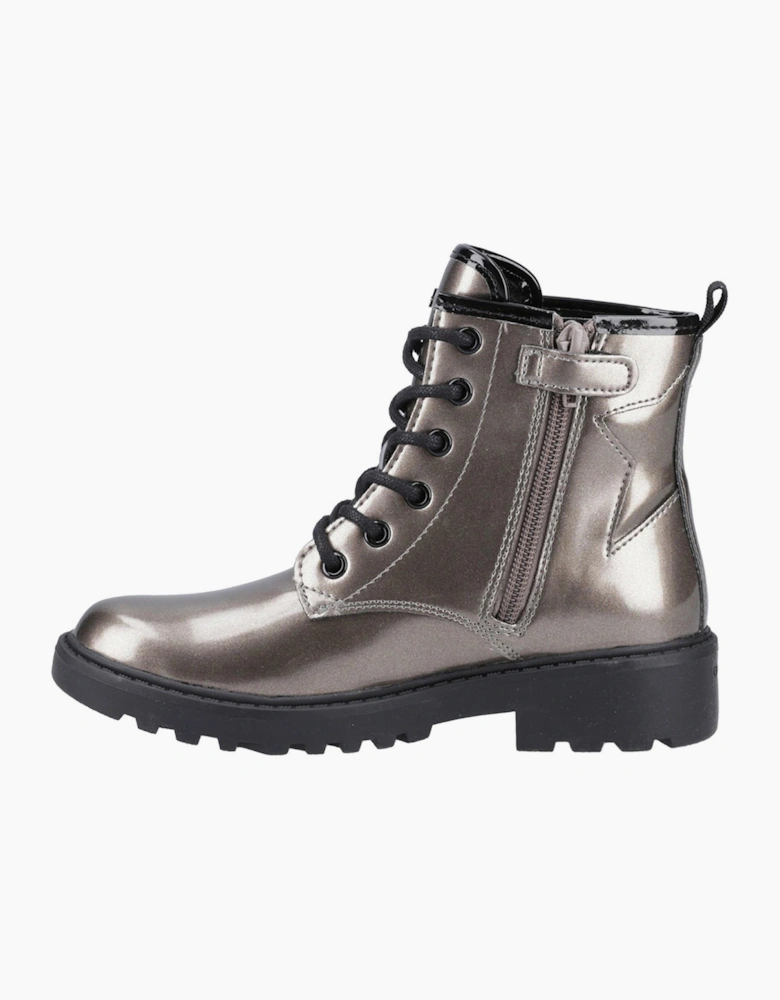 Geox J Casey G Womens Boots Silver