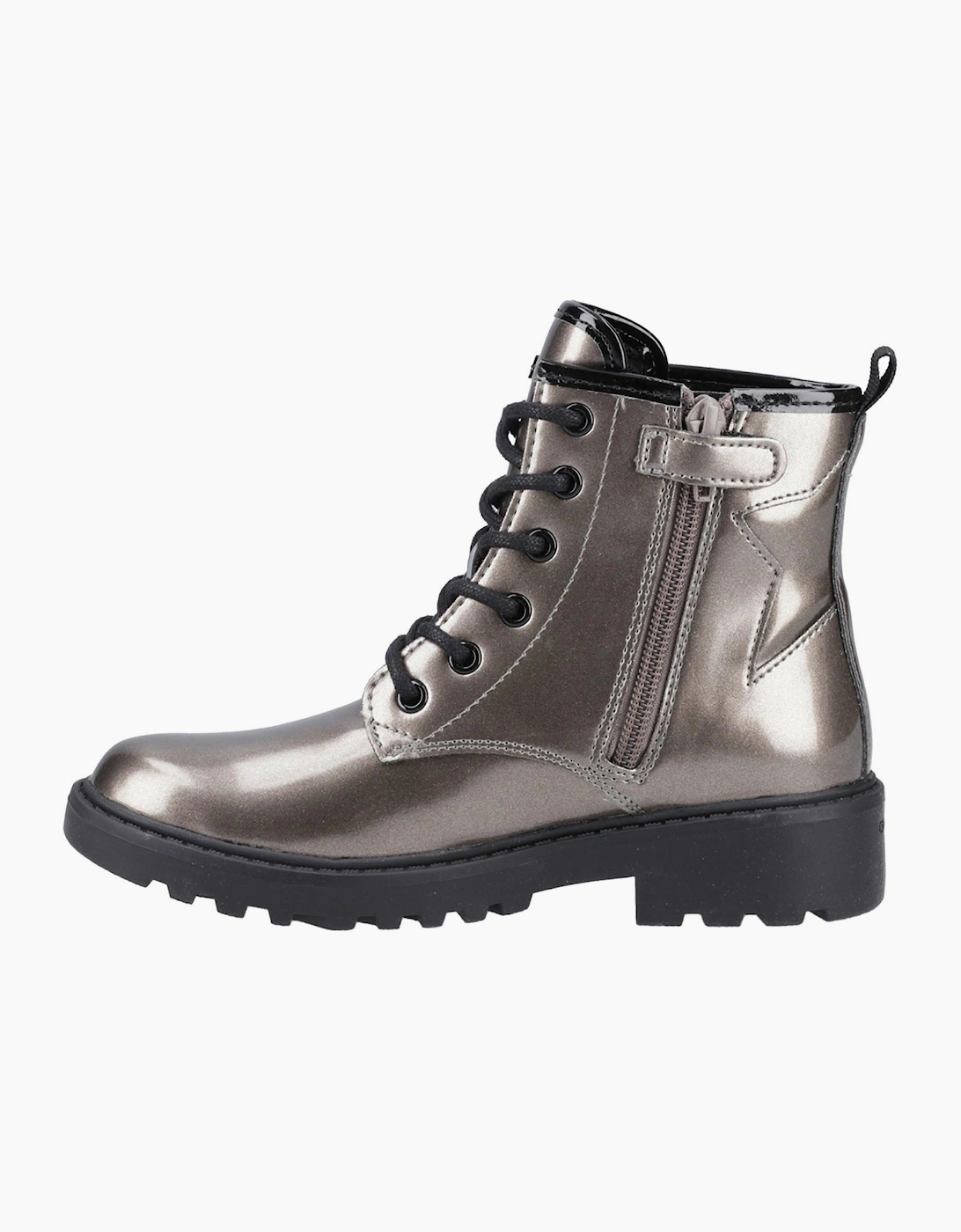 Geox J Casey G Womens Boots Silver