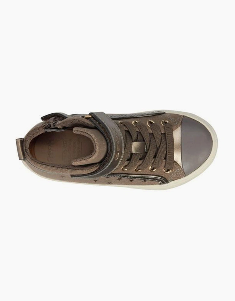 Geox Kalispera Junior Girls Trainers Smoke Grey
