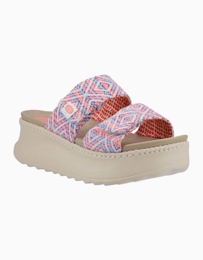Hey Dude Delray Womens Sandals Blue / Pink / Multi