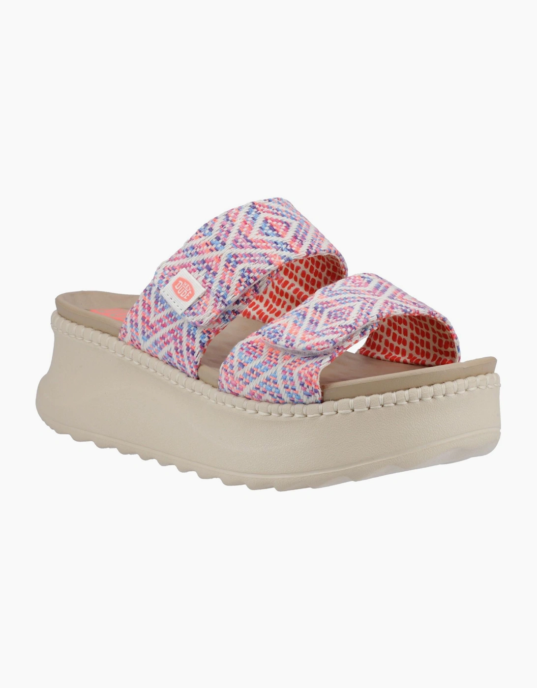 Hey Dude Delray Womens Sandals Blue / Pink / Multi