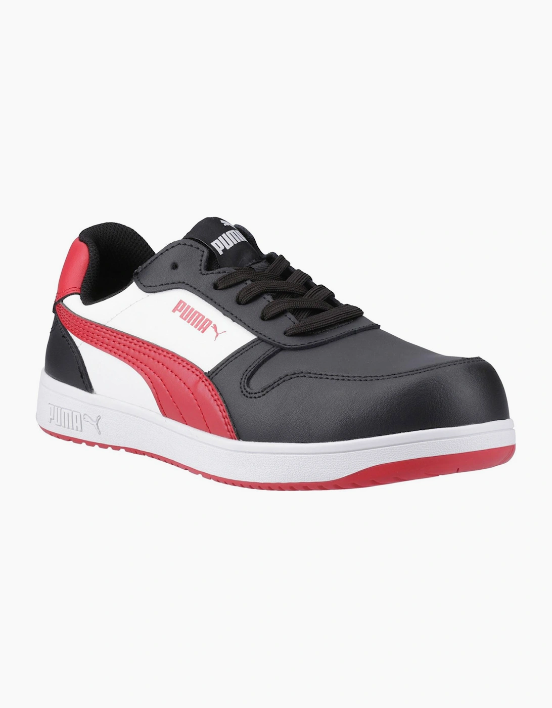 Puma Safety Frontcourt Low Trainer Mens Black / White / Red