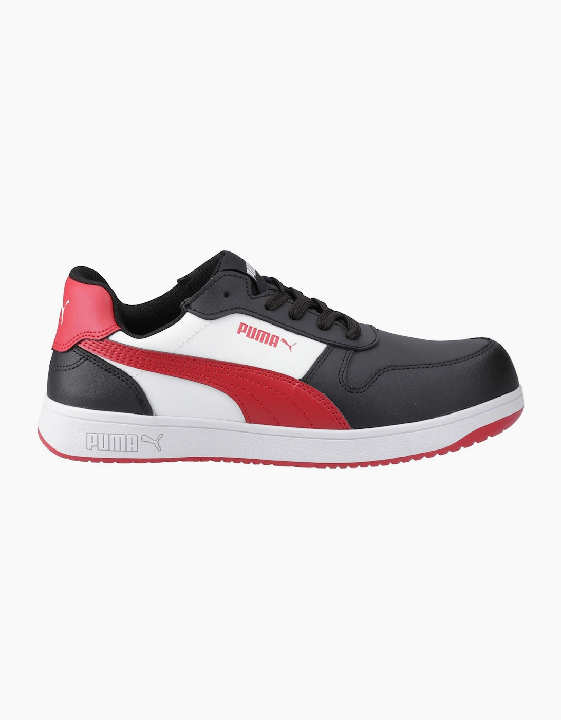 Puma Safety Frontcourt Low Trainer Mens Black / White / Red