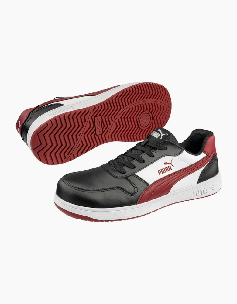 Puma Safety Frontcourt Low Trainer Mens Black / White / Red