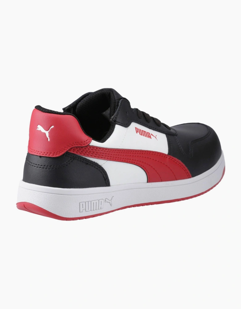 Puma Safety Frontcourt Low Trainer Mens Black / White / Red