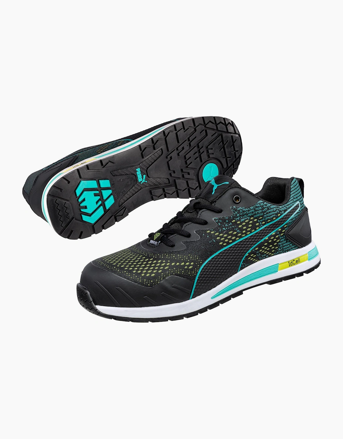 Puma Safety Puma Vivid Green Heart Low Womens Trainers Black/Blue