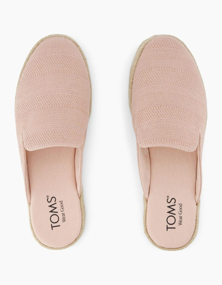 Toms Santiago Womens Slip On Mule Shoes Pale Rose
