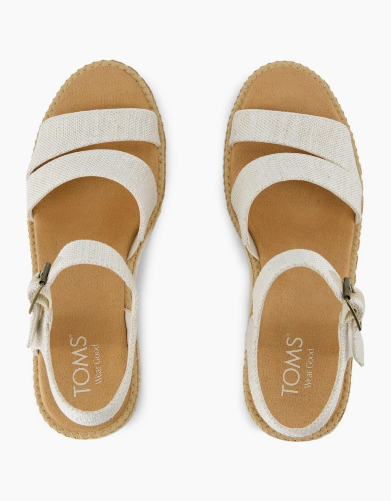 Toms Darya Womens Wedge Sandals Natural