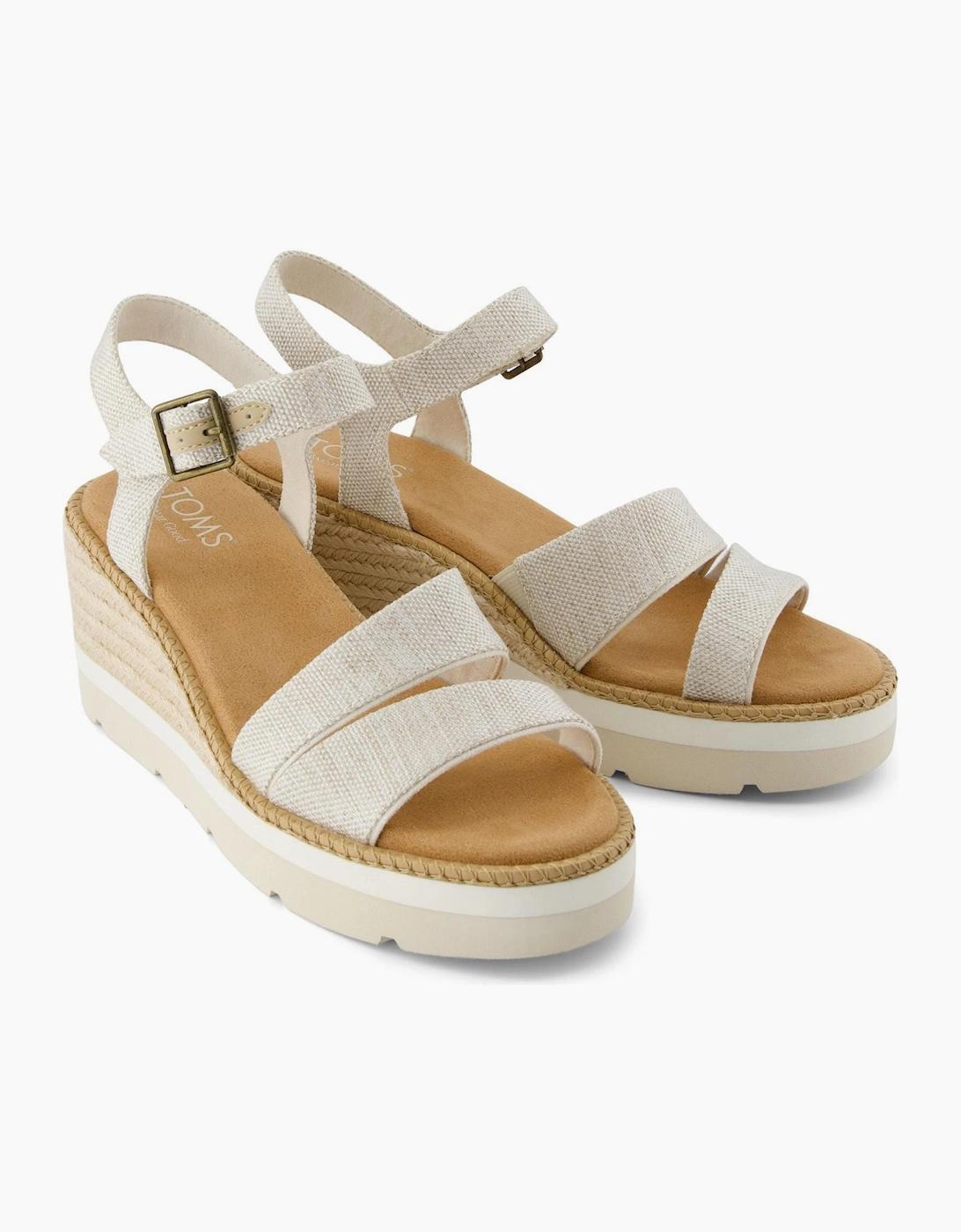 Toms Darya Womens Wedge Sandals Natural