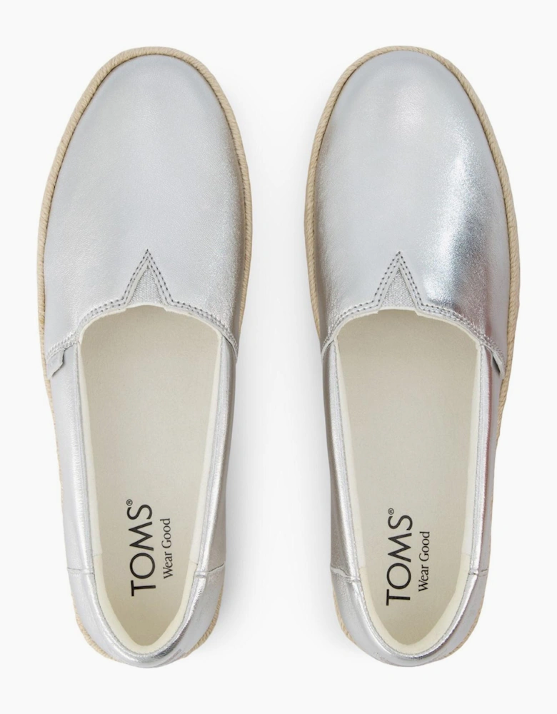 Toms Valencia Womens Shoes Silver