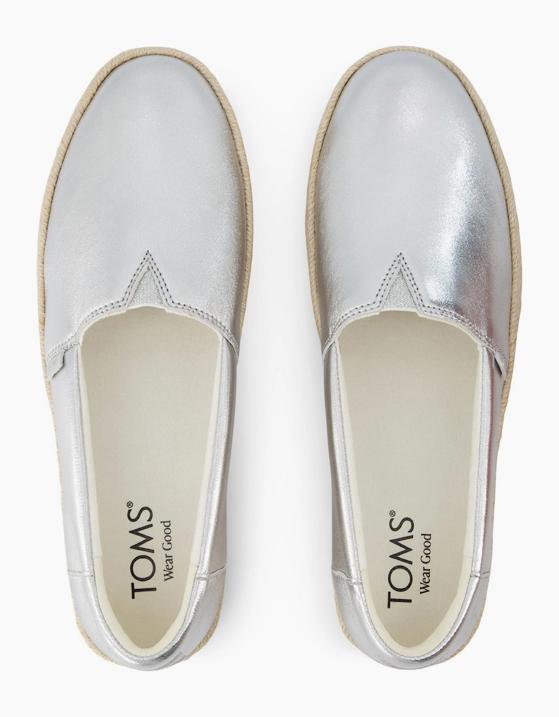 Toms Valencia Womens Shoes Silver