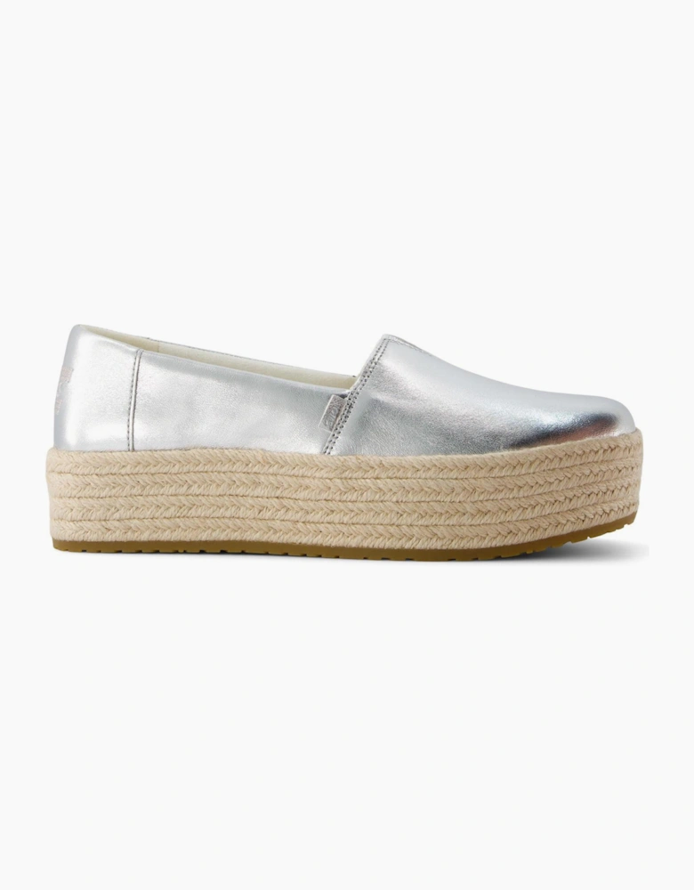 Toms Valencia Womens Shoes Silver