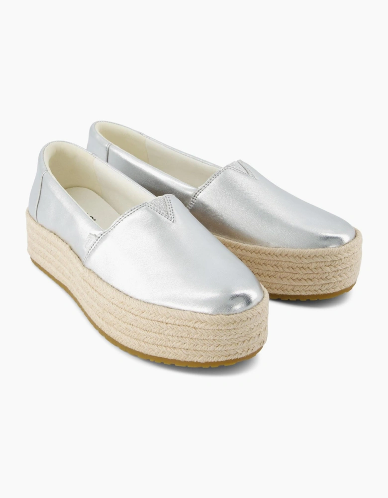 Toms Valencia Womens Shoes Silver