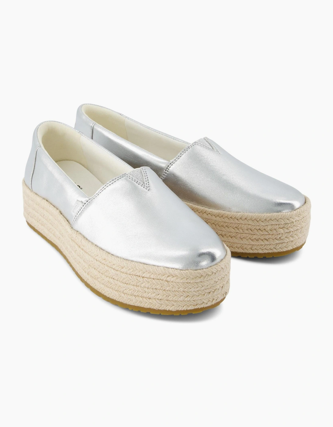 Toms Valencia Womens Shoes Silver