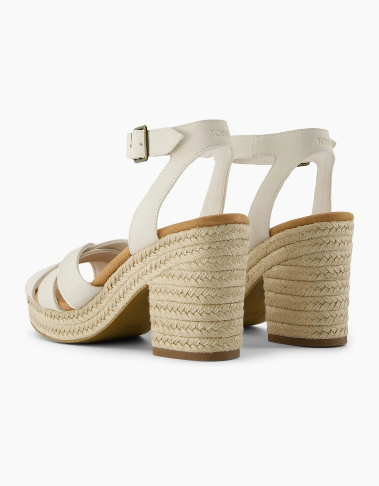 Toms Majorca Womens Leather Sandals Light Sand