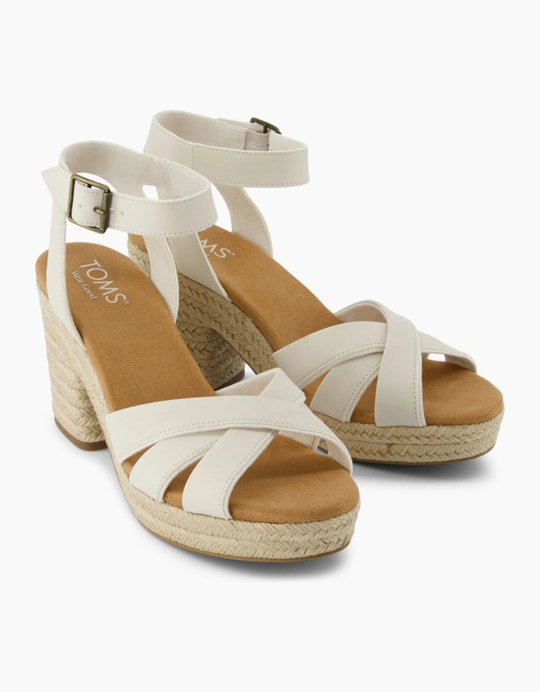 Toms Majorca Womens Leather Sandals Light Sand