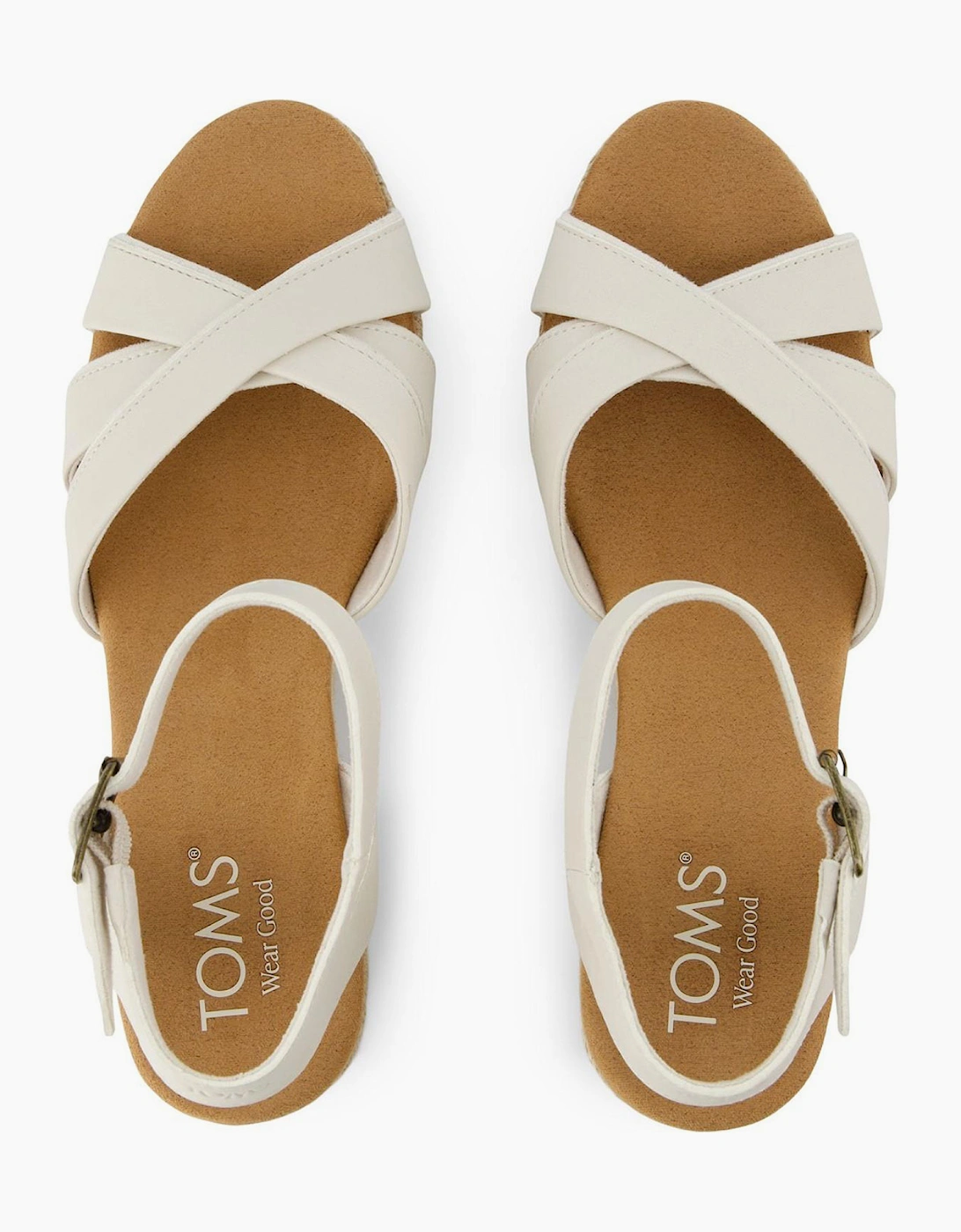 Toms Majorca Womens Leather Sandals Light Sand
