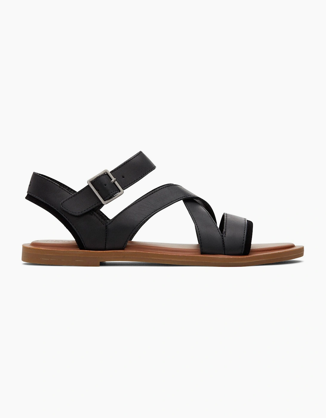 Toms Sloane Womens Leather Sandals Black