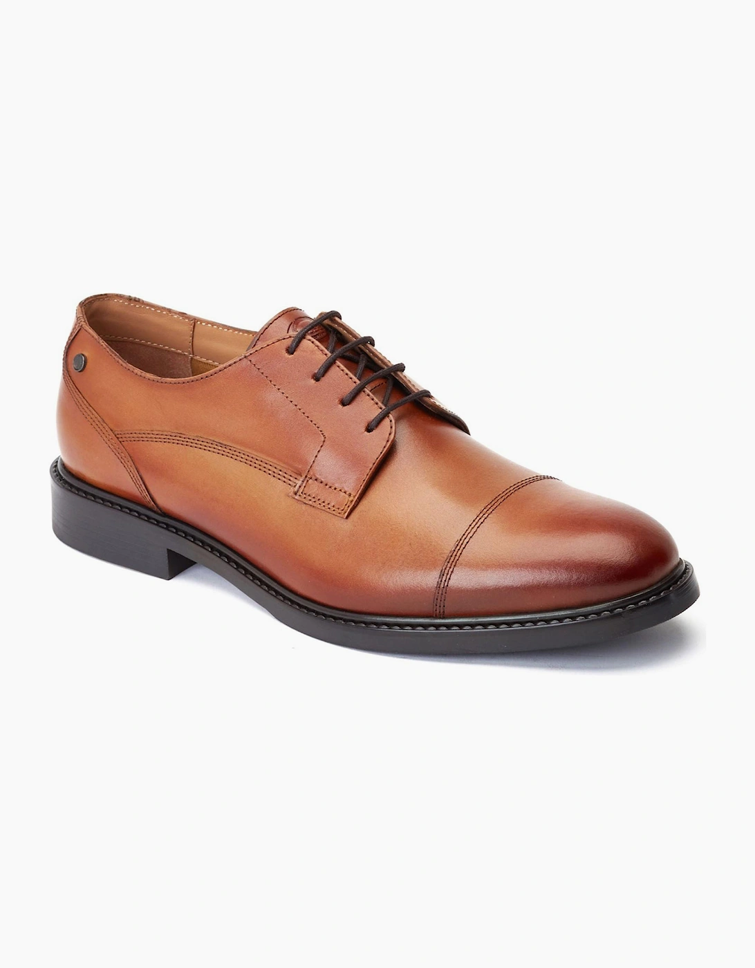 Base London Magnus Mens Leather Shoes Burnt Tan