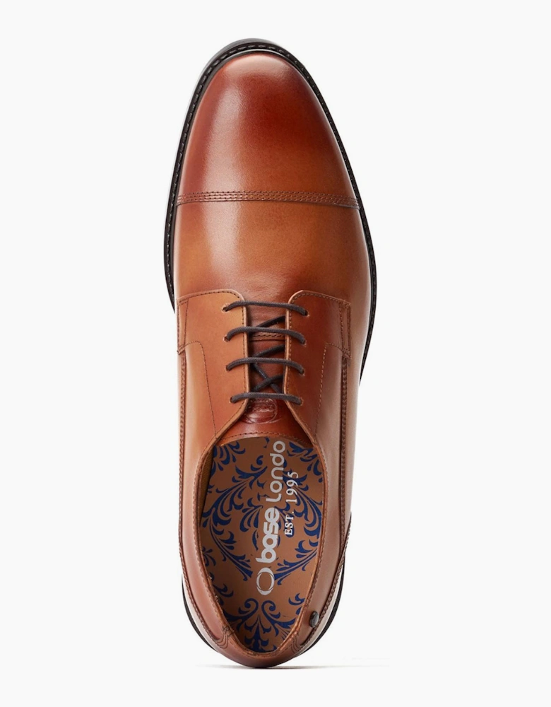 Base London Magnus Mens Leather Shoes Burnt Tan